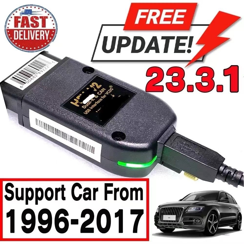 Автосканер VCDS HEX V2. для VAG 23.3.1 ENG 21.9 RUS, VAG COM, (Audi, Volkswagen, Skoda 1990-2019 год) #1