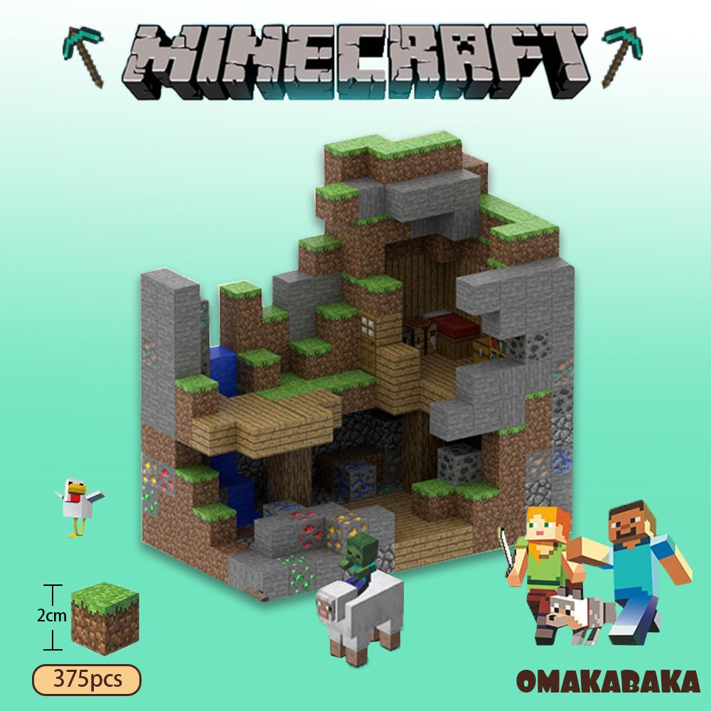 Магнитный Конструктор Майнкрафт набор детали фигурок Игрушка Minecraft My World ,OMAKABAKA Комплект из #1