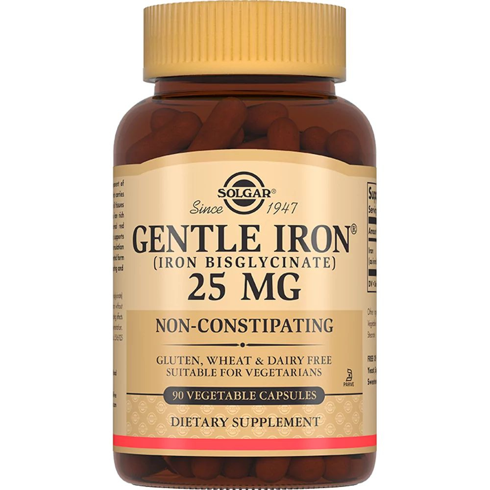 Solgar Капсулы "Легкодоступное железо Gentle Iron", ("Gentle Iron 25 mg Vegetable Capsules"), 90 шт. #1