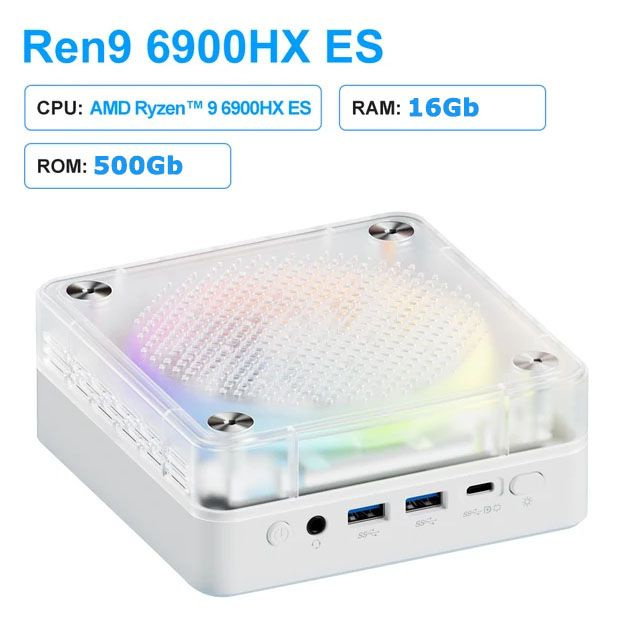 GenMachine MINI PC Мини-ПК Ryzen 9 6900HX ES (AMD Ryzen 9 6900HX