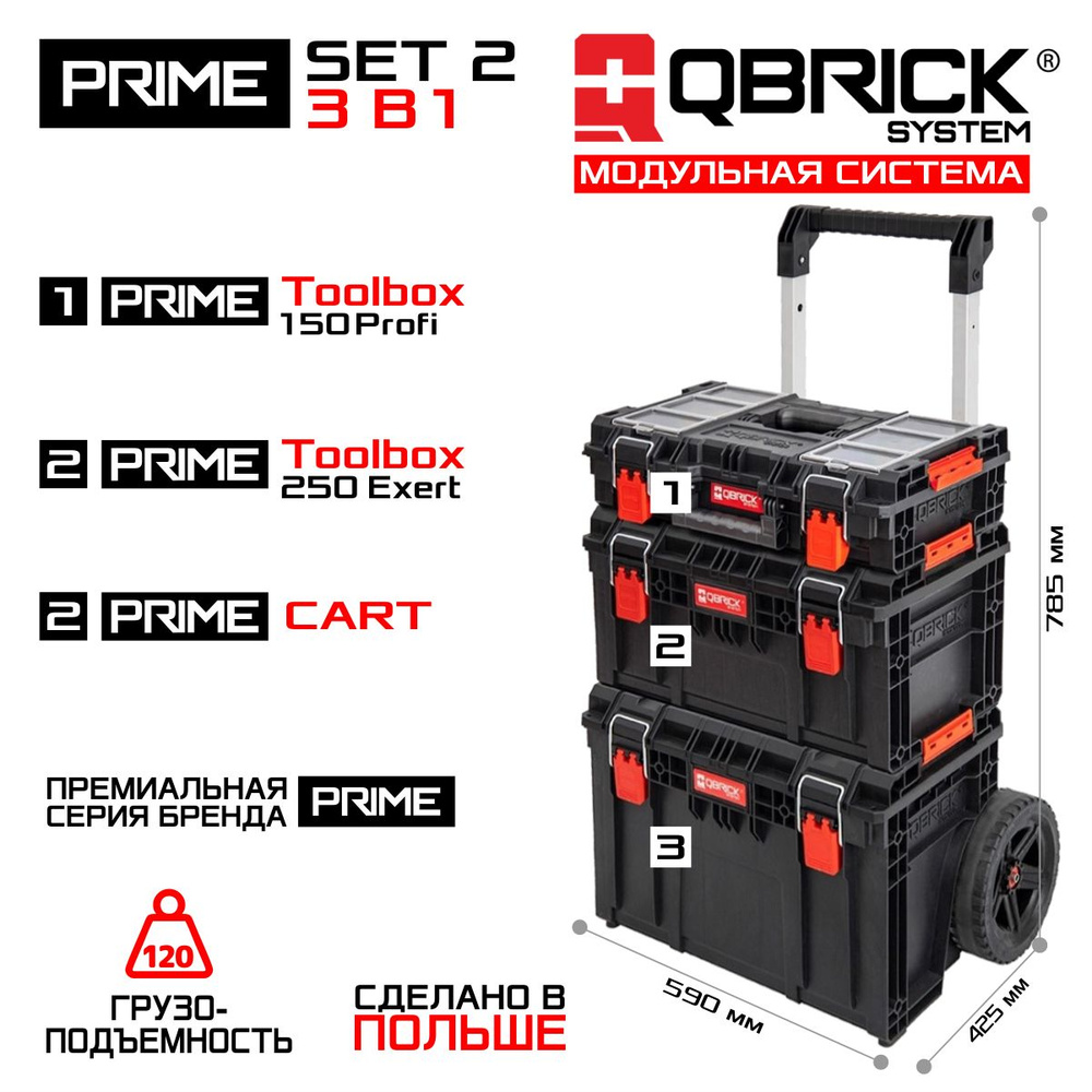 Набор ящиков для инструментов Qbrick System PRIME SET 2 #1