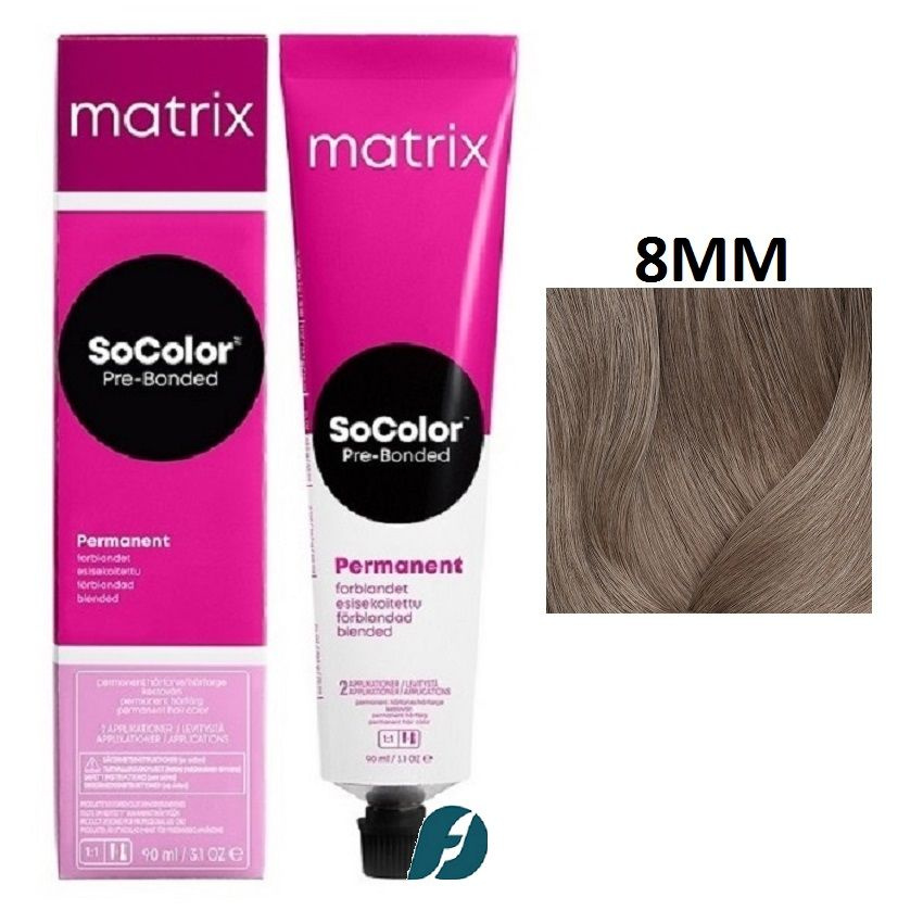 Matrix SoColor 8MM Крем-краска стойкая для волос Светлый блондин мокка мокка, 90мл.  #1