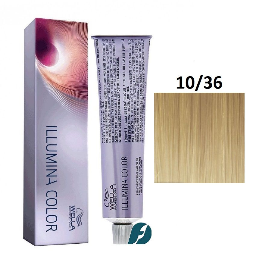 Wella Professionals Illumina Color 10/36 Крем-краска для волос - Яркий блонд золотисто-фиолетовый, 60мл #1