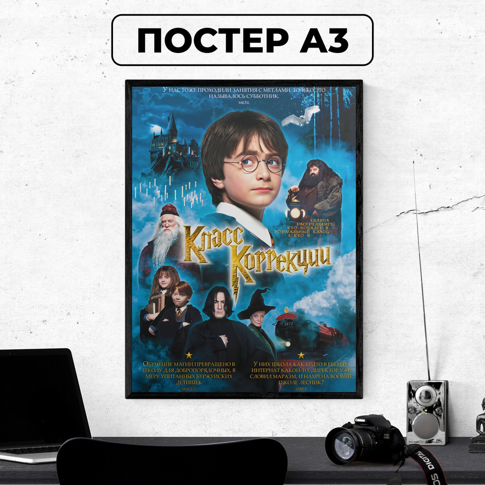 Постер - Гарри Поттер и философский камень / картина на стену для интерьера 30х42 см формата А3 без рамки #1