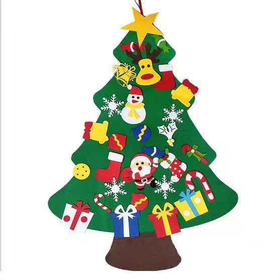 елка из фетра с игрушками на липучках купить c доставкой на OZON по ...