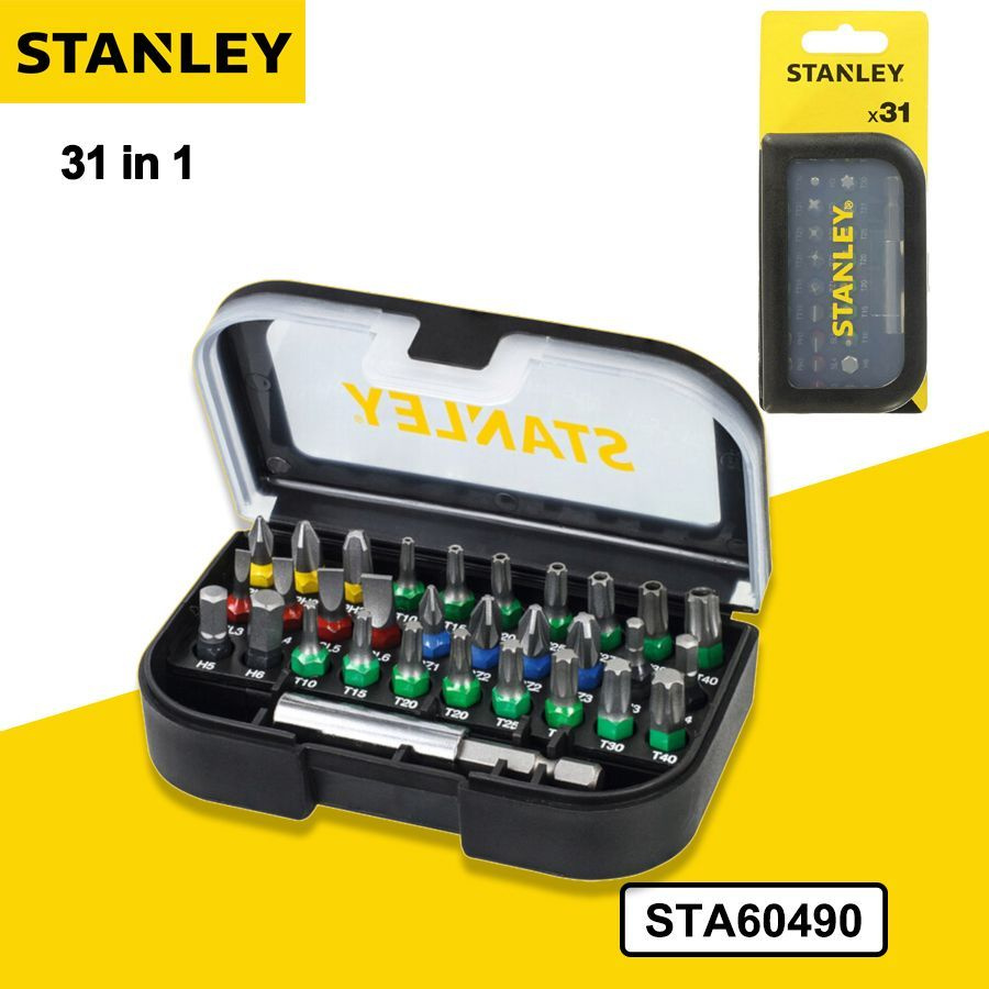 STANLEY 31 предметов, набор бит, 30 бит 25 мм с 1 держателем, с компактным боксом STA60490  #1