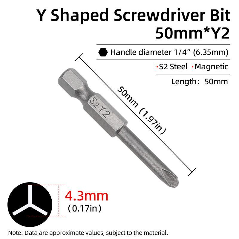 Биты магнитные для шуруповерта, шестигранный хвостовик, S2 Y2х50 мм, 1 шт.  #1