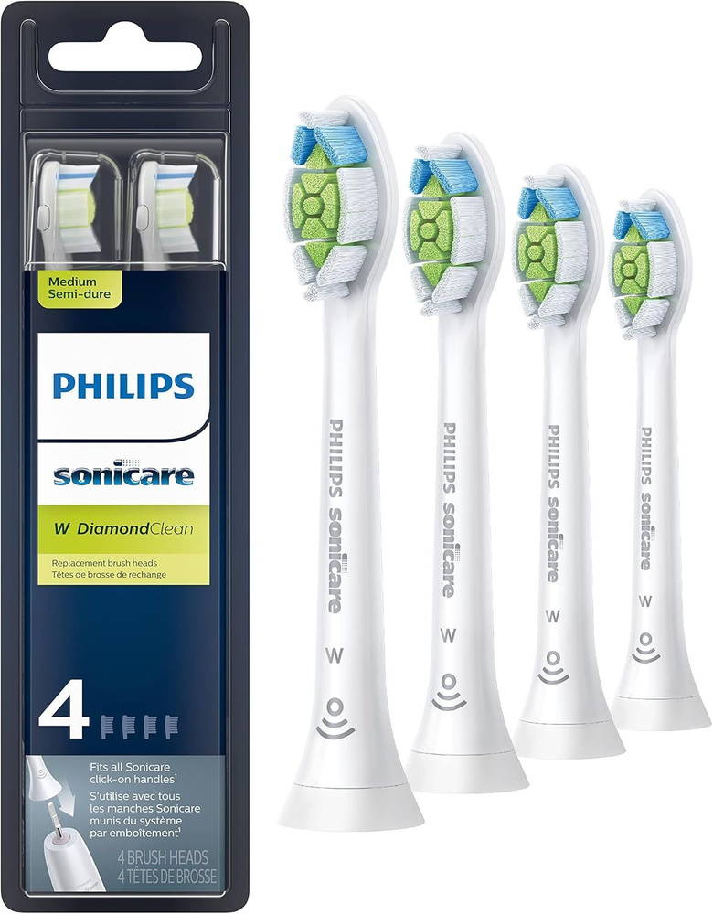 Для Philips Sonicare W DiamondClean HX6064/65 белая сменная насадка для зубной щетки - 4 шт  #1