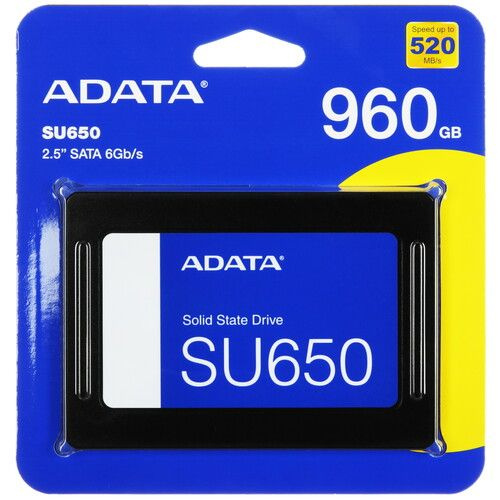 ADATA 960 ГБ Внутренний SSD-диск 960 ГБ, 520 Мбайт/сек, 560 ТБ ([ASU650SS-960GT-R])  #1