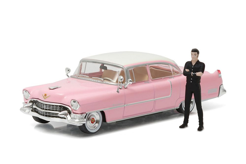 Модель коллекционная Cadillac fleetwood series 60 elvis presley "pink cadillac" c фигуркой э.пресли 1955 #1