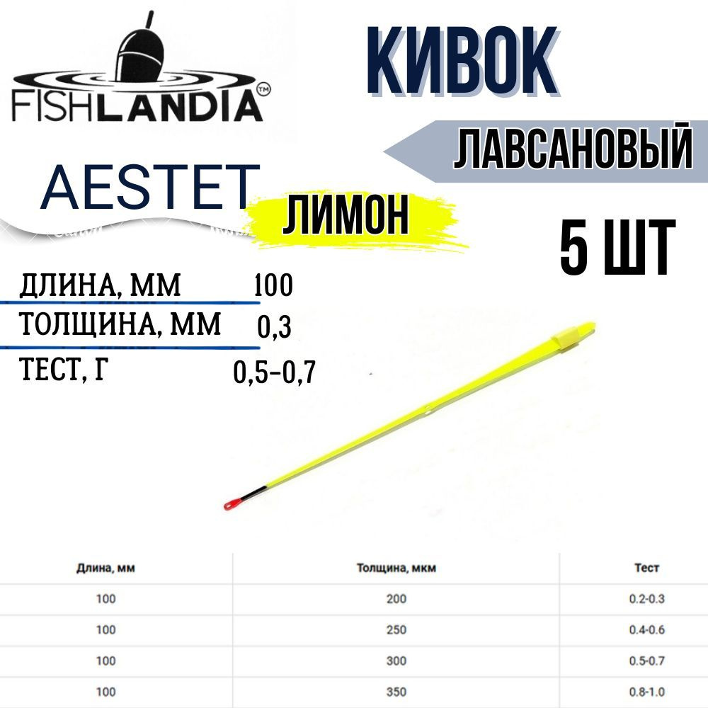 Кивок ЭСТЕТ Лимон 100х0,30мм (0,5 - 0,7гр) 5 шт. #1