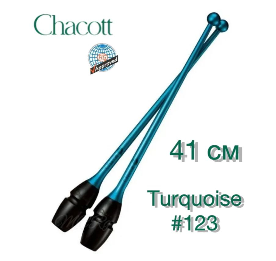 Булавы Chacott High-Grip Rubber Clubs 41см 123 Turquoise #1