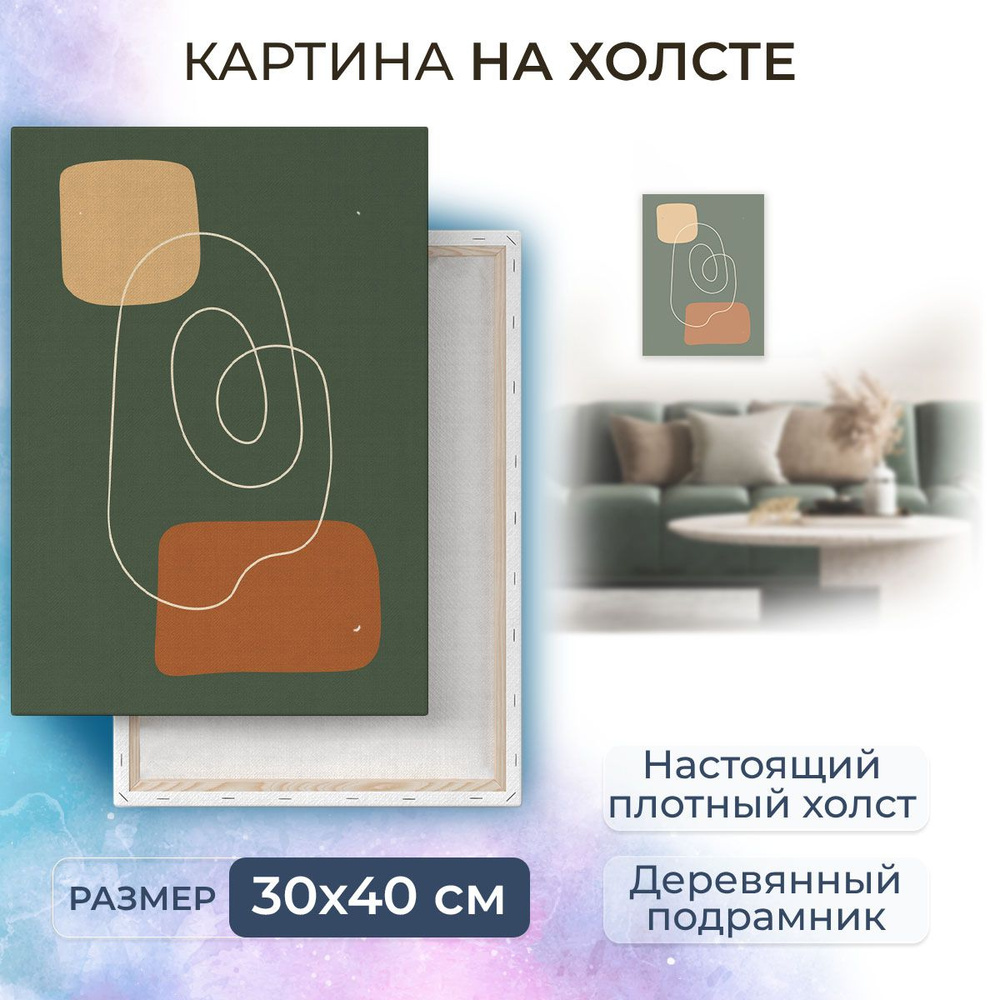 Картина на холсте, репродукция / Абстракция / Размер 30 x 40 см  #1