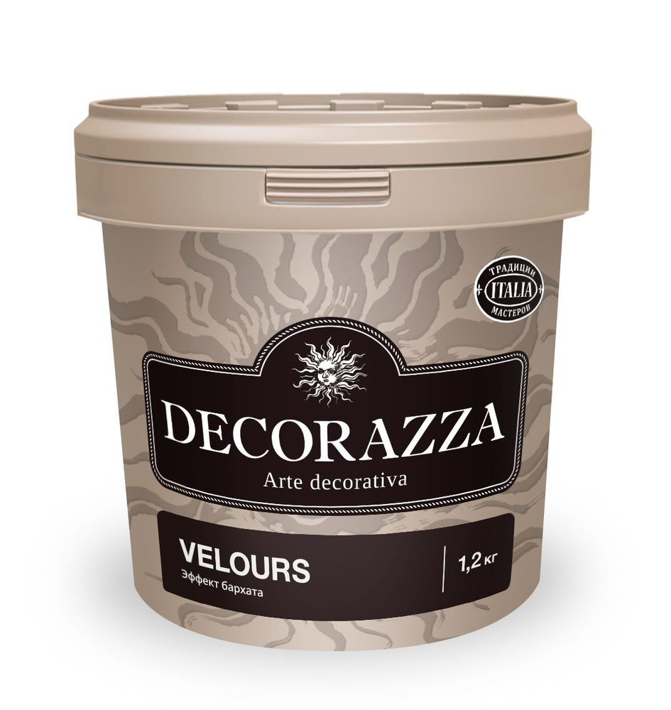 Декоративная штукатурка с эффектом бархата Decorazza Velours 1.2 кг, VL 10-70  #1