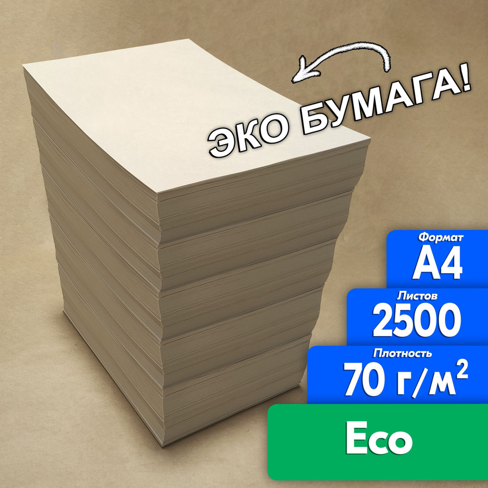 Бумага А4 Светогорка ЭКО 2500 листов, с ндс ECO 70 гр для оргтехники рисования творчества  #1