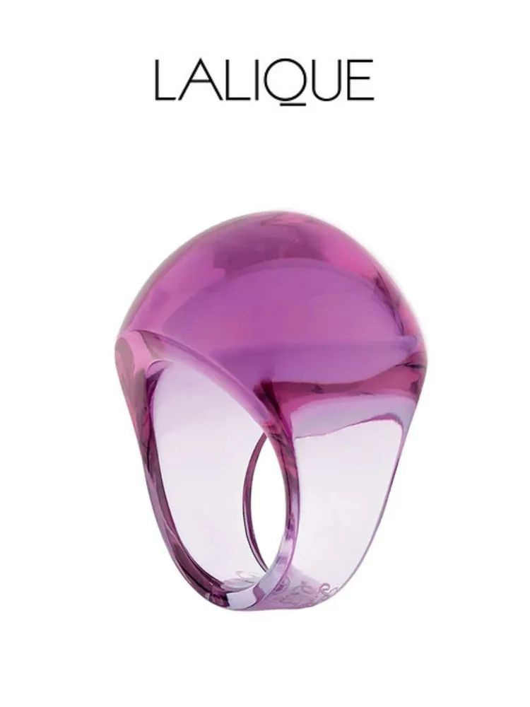 Кольцо женское Lalique Cabochon из хрусталя, фуксия, Fuchsia, размер 53  #1