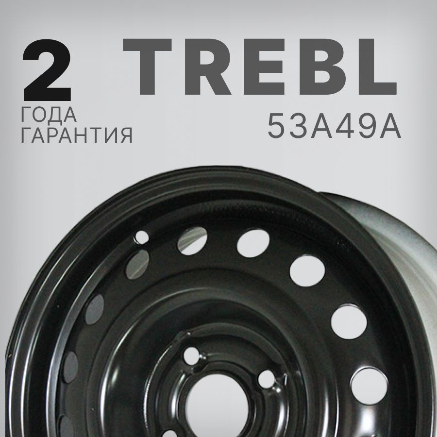 Trebl 53A49A Колесный диск Штампованный 14x5.5" PCD4х100 ET49 D56.6 #1