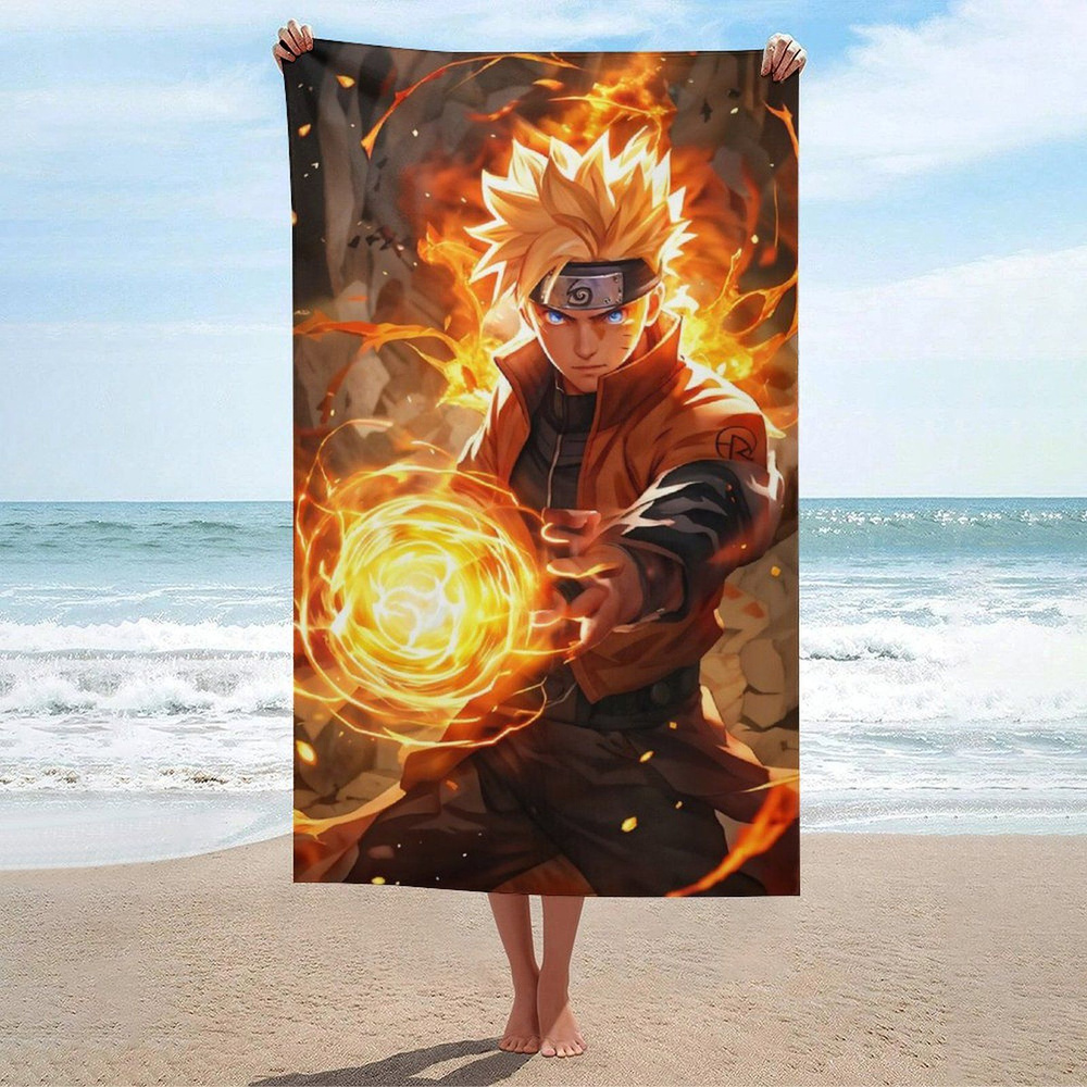 Naruto Полотенце для ванной, Полиэфирное волокно, 80x130 см, разноцветный, 1 шт.  #1