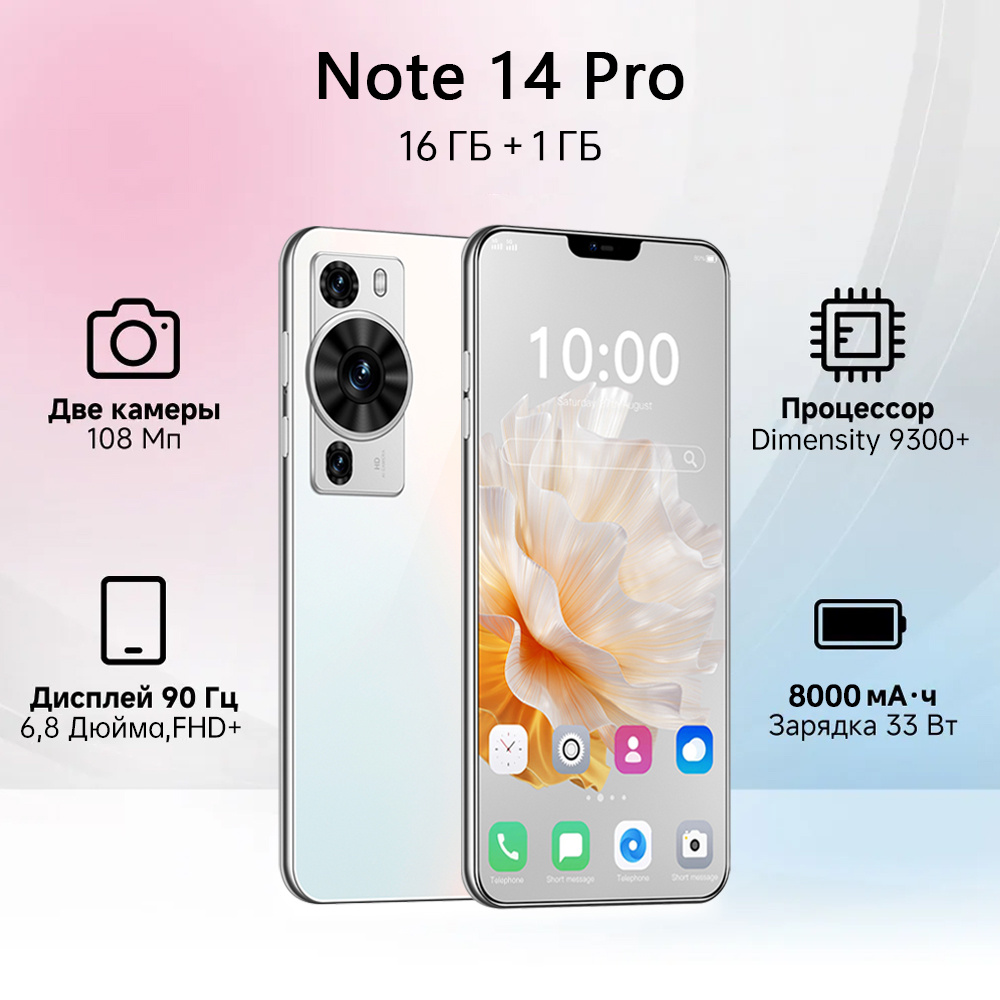 Смартфон Note 14 Pro Ростест (EAC) 16/1 ТБ, белый #1