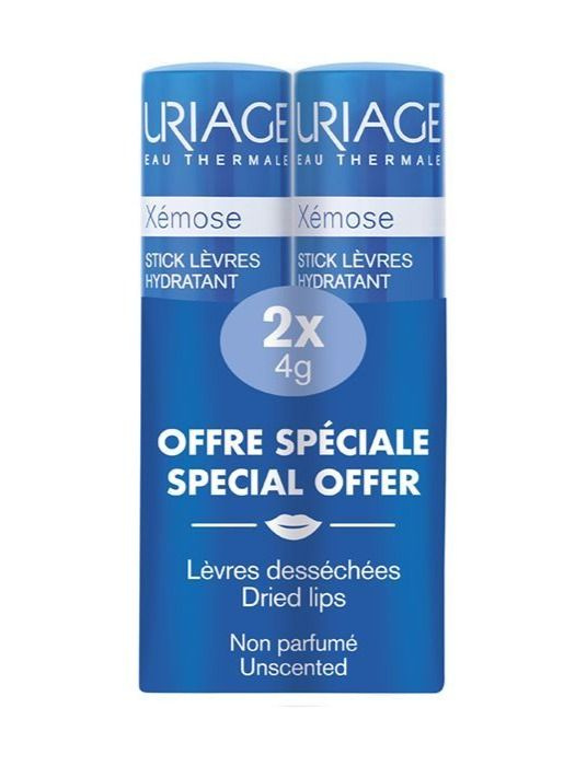 Стик для губ увлажняющий Урьяж Ксемоз Uriage Xemose 2 X 4 г #1