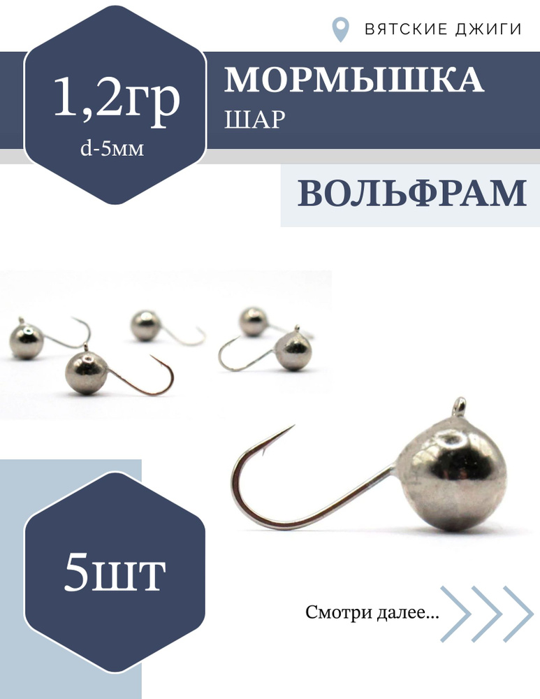 Мормышки вольфрамовые Шар #1