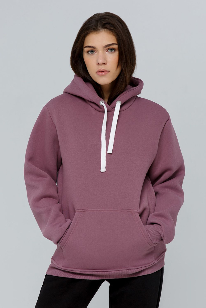 Худи Магазин Толстовок - Premium Hoodie 330-360гр, Худи, утепленная, с начесом, 2XL-48-50-RU-Woman, Марсал #1