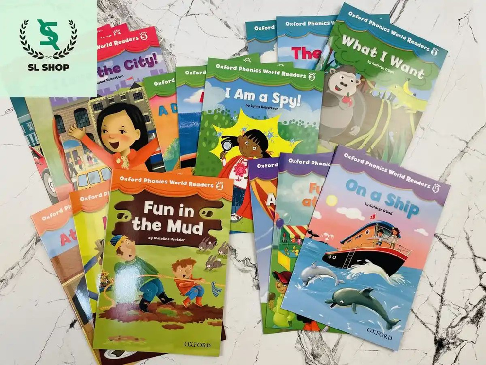 Oxford Phonics World Readers level 1-5 , 15 книг на английском языке