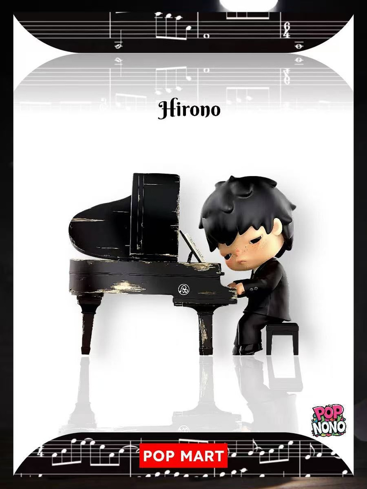 100% Original POP MART Hirono Pianist пианист Коллекционная