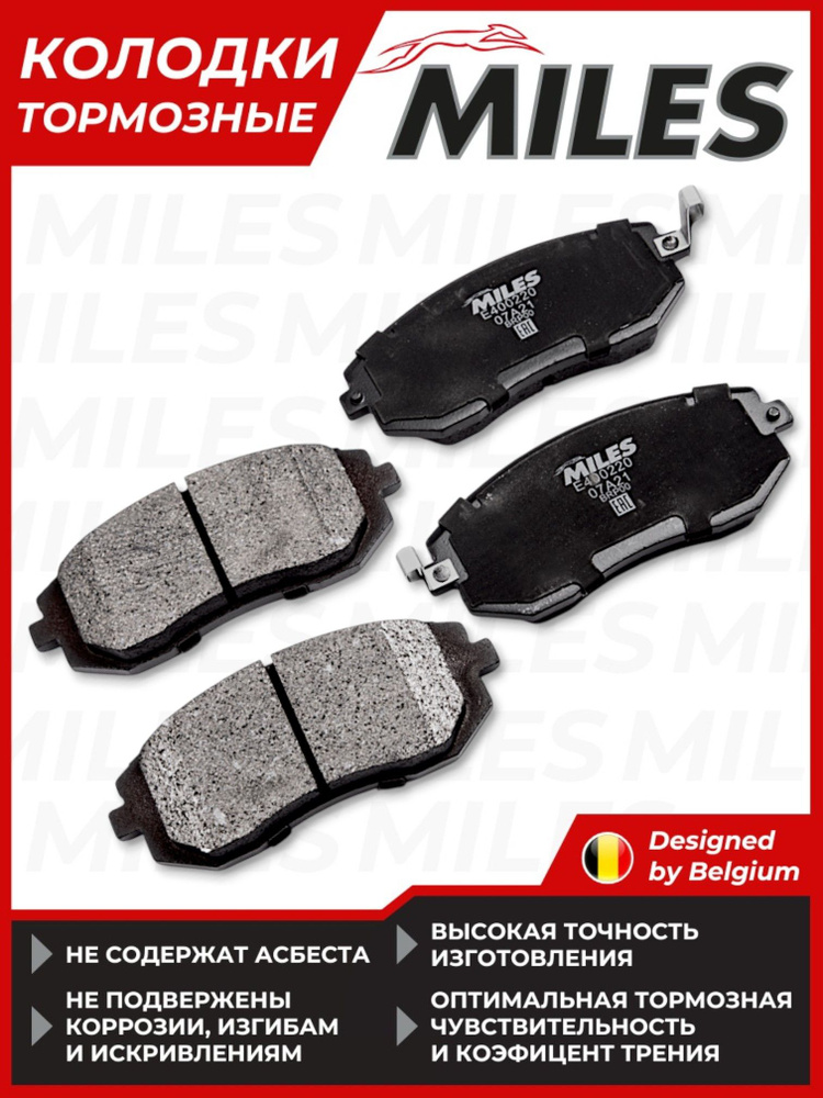 MILES Тормозные колодки Low Metallic передние