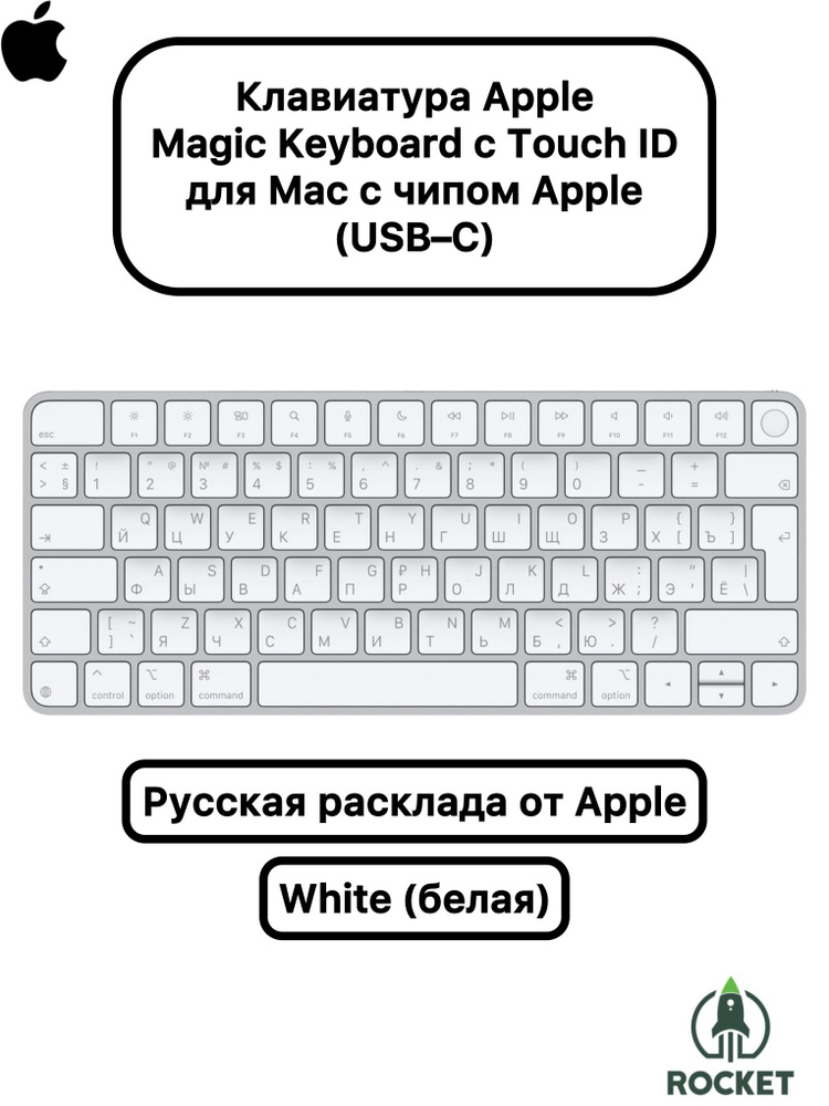 Клавиатура Apple Magic Keyboard с Touch ID для Mac с чипом Apple