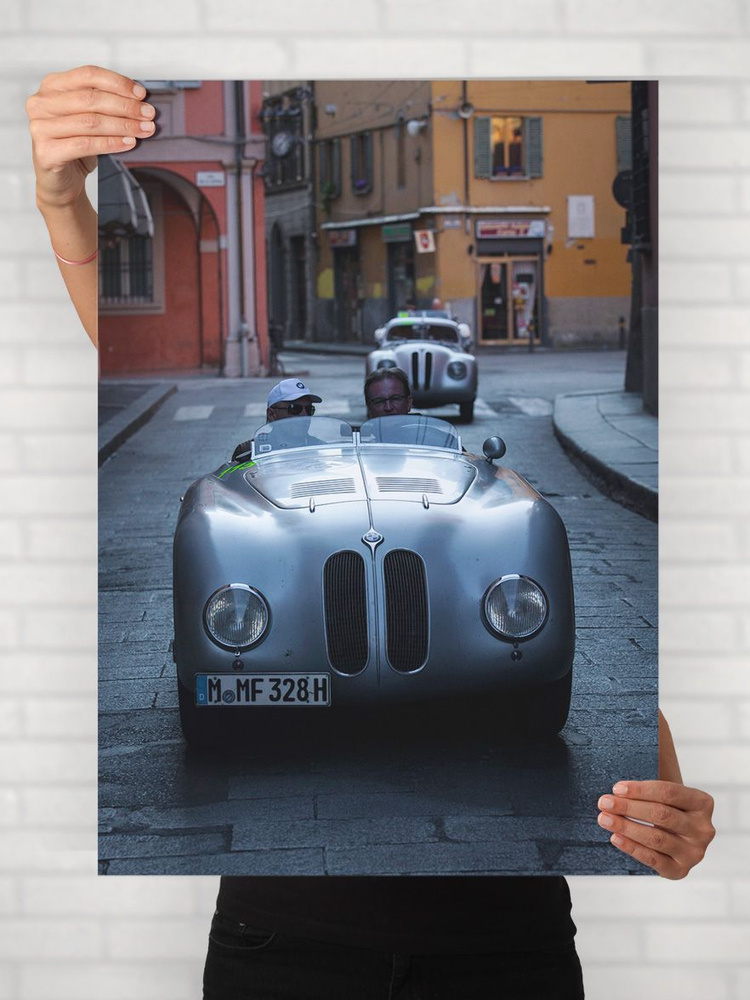 Плакат на стену для интерьера Легенды Авто (БМВ 328 Милле Милья - BMW 328 Mille Miglia Roadster) - Постер #1