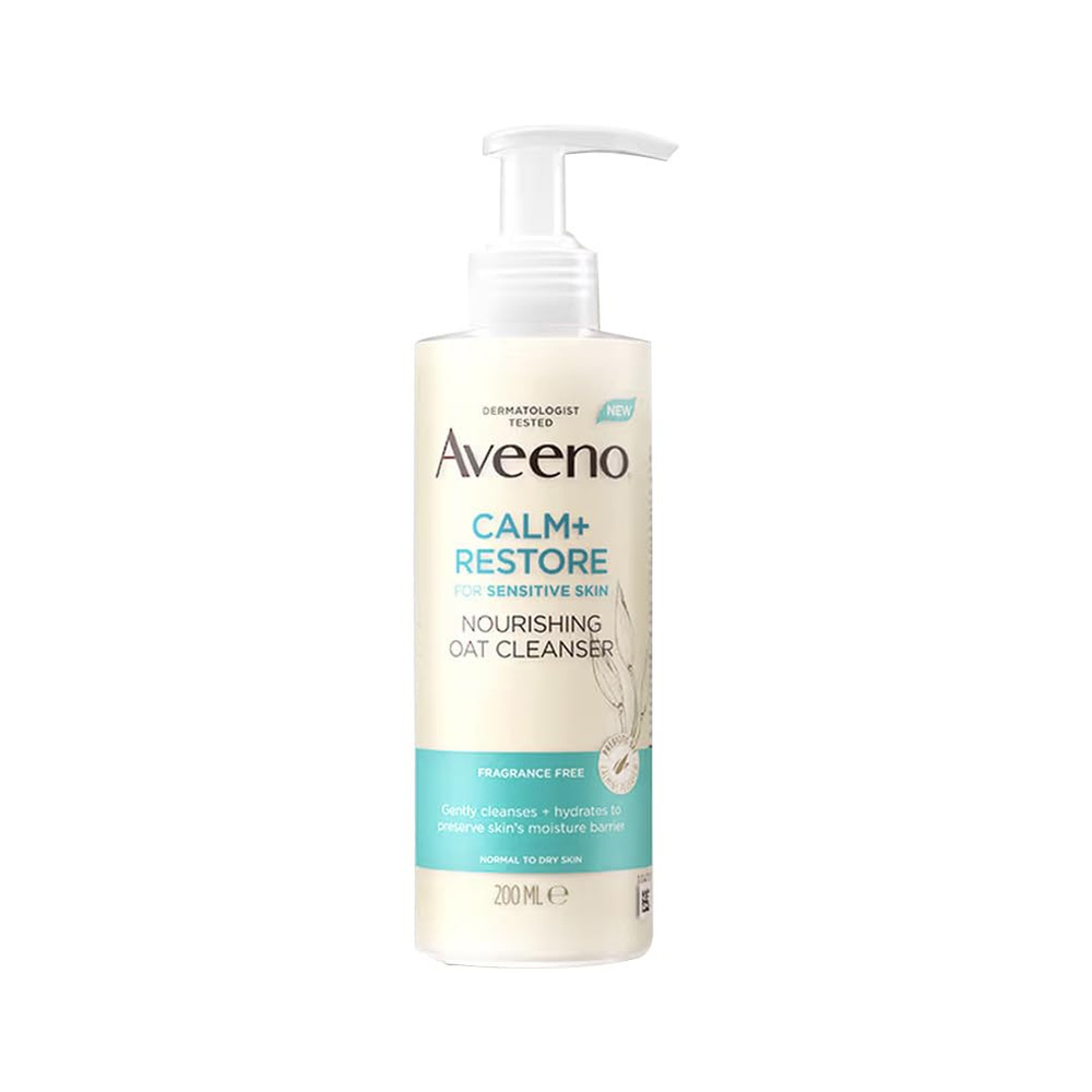 Aveeno Calm + Restore Очищающий гель с овсом, мягкое очищение и комфорт кожи, подходит для чувствительной #1