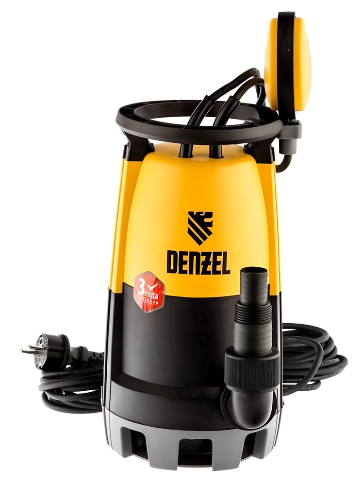 Насос дренажно-фекальный Denzel DP-450S, 450 Вт, 12 м /ч, погружной, для грязной и чистой воды #1