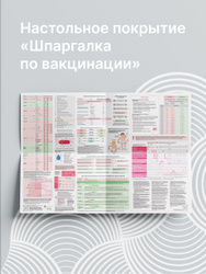 Настольное покрытие "Шпаргалка по вакцинации" Товары благотворительных фондов