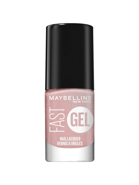 Maybelline New York Fast Gel Nagellack-Set Mit Pfauen-Pochette - Nude Flush + Top Coat, Je 100 Ml, Vegane Formel