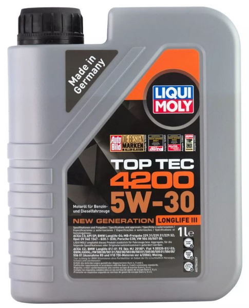 Масло моторное 5W30 синт. Top Tec 4200 SP C3 (1л) (LIQUI-MOLY)