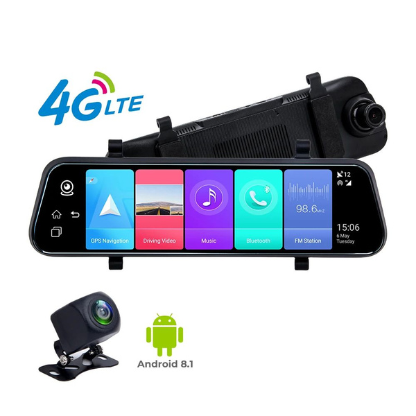2k 4G Smart Rearview Mirror Dash Cam, поддержка нескольких приложений и ...