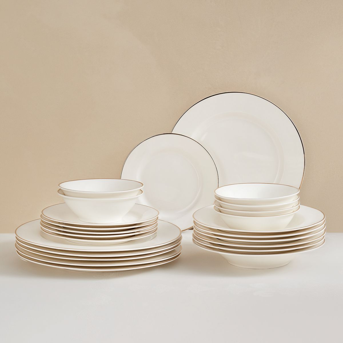 Сервиз столовый на 6 персон для кухни Arya Exclusive Dory Gold костяной ...