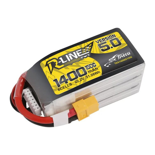 Аккумулятор Tattu R-Line V5.0 22.2V 1400mAh 150C 6S LiPo с