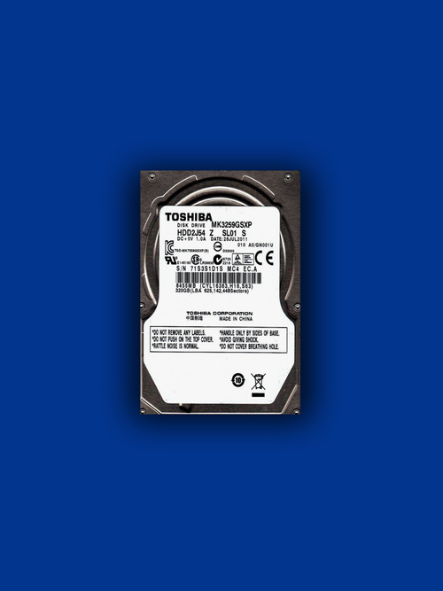 Жесткий диск Toshiba MK3259GSXP, 320 ГБ, 5400 об/мин, SATA II HDD