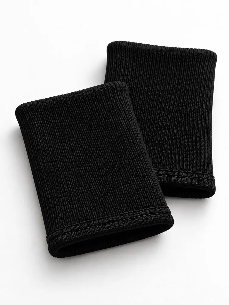 Манжеты трикотажные большие 12*10см черные из кашкорсе, 12x10 см, фото 4