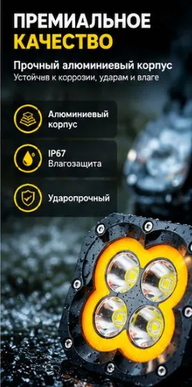 Прожектор автомобильный, Фары головного света, 2 шт., арт. 幸运光环s4, 2 шт, фото 5