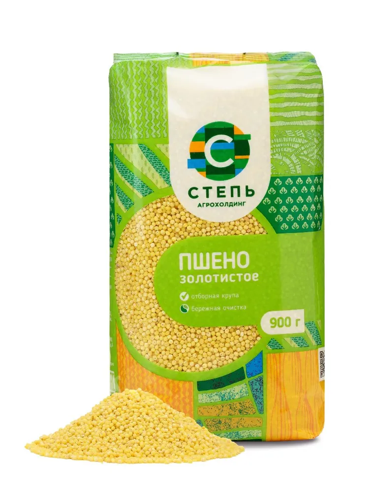 Пшено крупа Агрохолдинг "СТЕПЬ" 4 шт х 900г, 4 шт, 900 г, фото 6