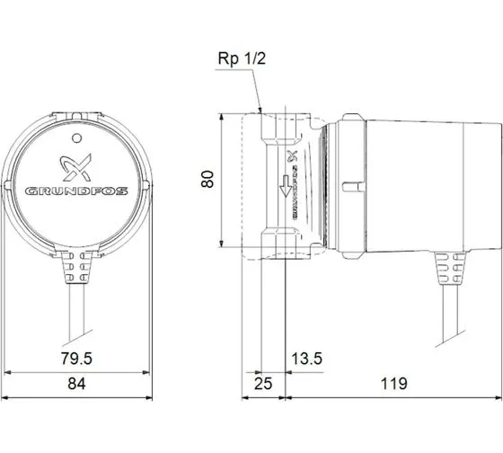 Циркуляционный насос Grundfos COMFORT 15-14 B PM, вариант, фото 3