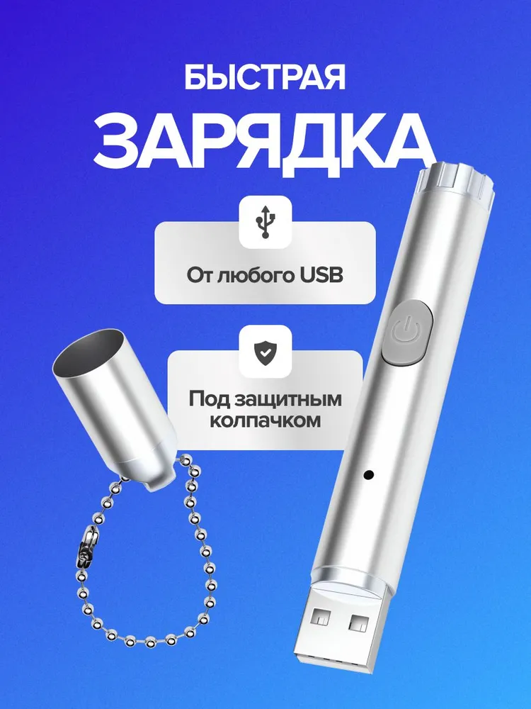 Лазерная указка 5 в 1 для кошек и собак с USB зарядкой, вариант, фото 4