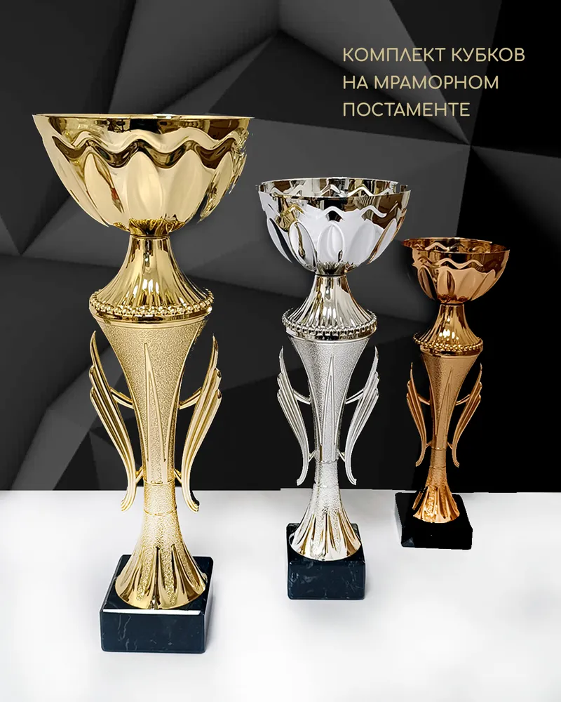 Кубки для награждения, Комплект кубков для награждения 1,2,3 место, 474, вариант, фото 2