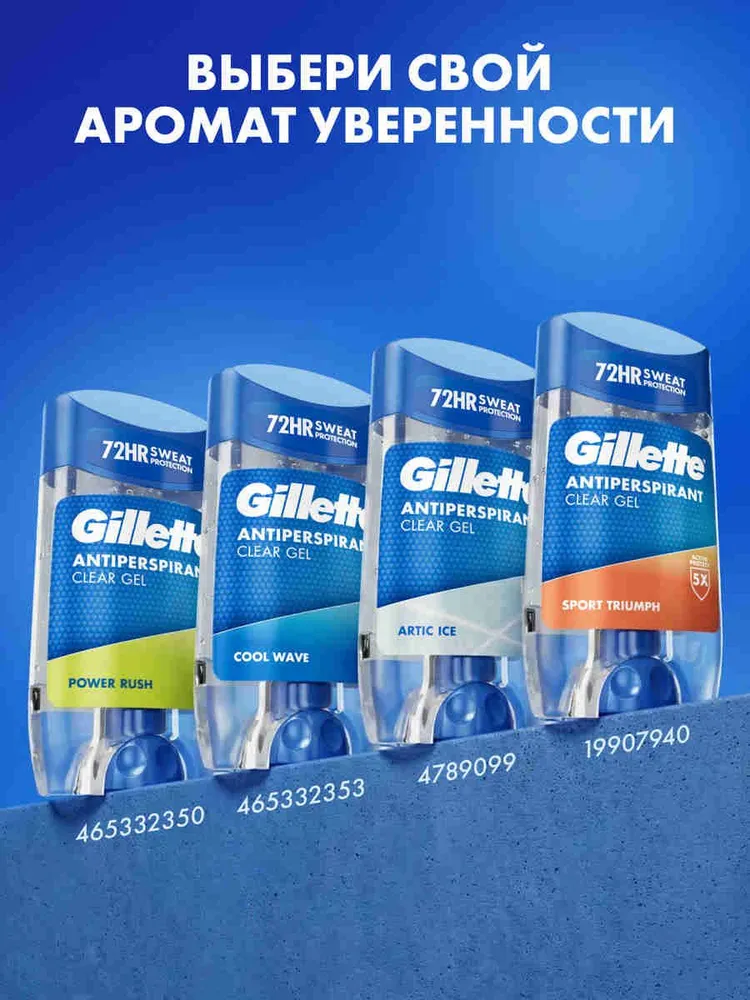 GILLETTE мужской гелевый дезодорант-антиперспирант Sport Triumph, 70 мл, 70 мл, фото 6