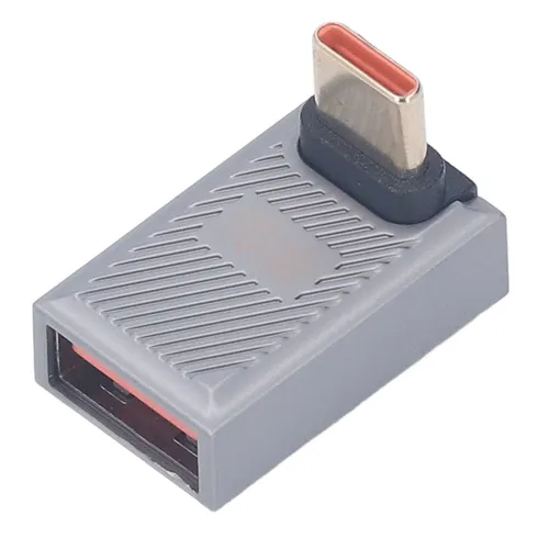 Переходник USB на USB-C, 10 Гбит/с, 120 Вт, алюминиевый, с подсветкой, для быстрой зарядки и передач