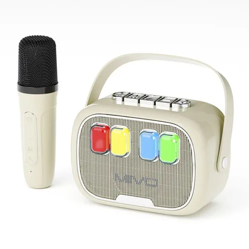 Портативная караоке колонка с микрофоном Mivo M71 /RGB/5W (Коричневый)