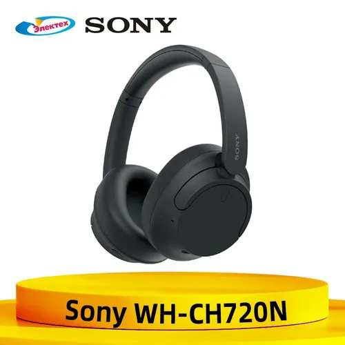 Sony Наушники беспроводные с микрофоном Sony WH-CH720N, Bluetooth, USB Type-C, черный, черный матовый